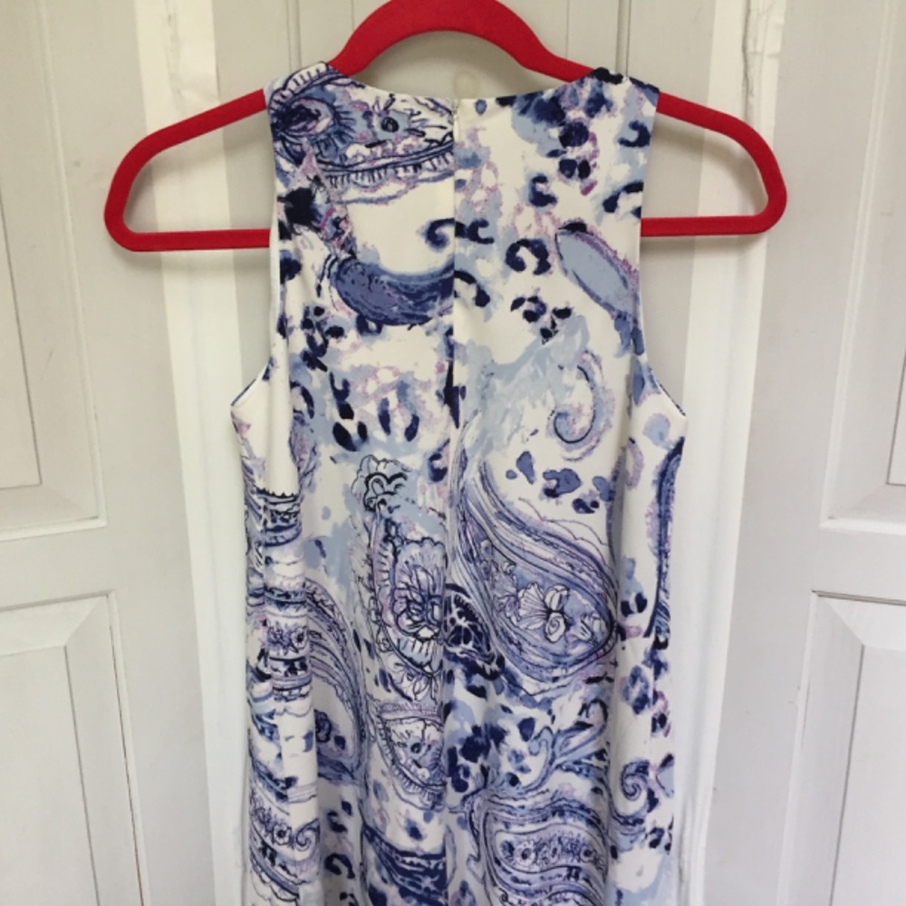 Lauren Ralph Lauren White and Blue Paisley Dress - Picture 12 of 16